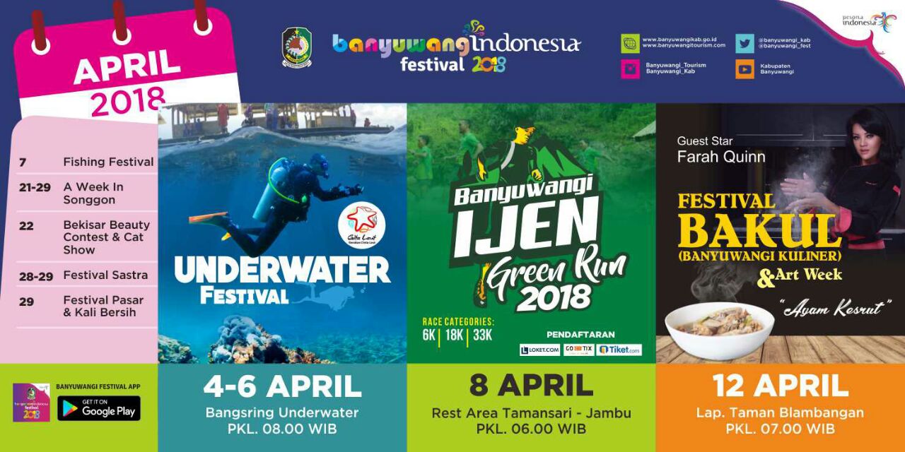 Banyuwangi festival yang akan digelar April ini.