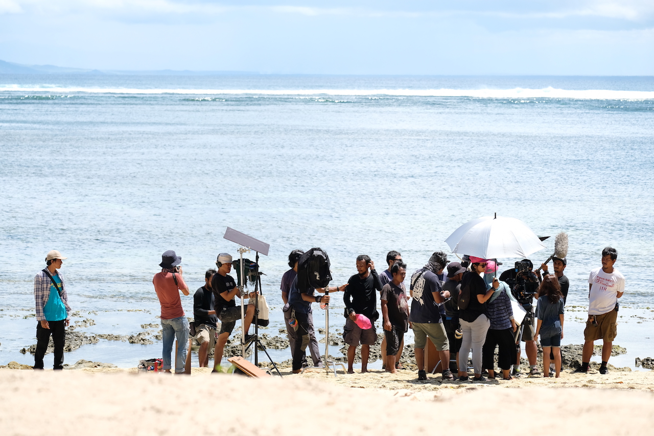 Syuting film disalah satu pantai di Banyuwangi
