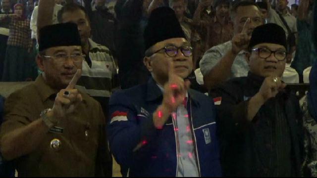Wakil Bupati Ponorogo, Sudjarno saat dalam acara kampanye Partai Amanat Nasional (PAN).