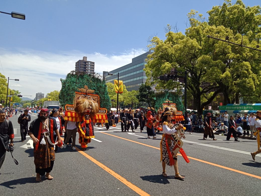 Reog Ponorogo saat tampil di Jepang