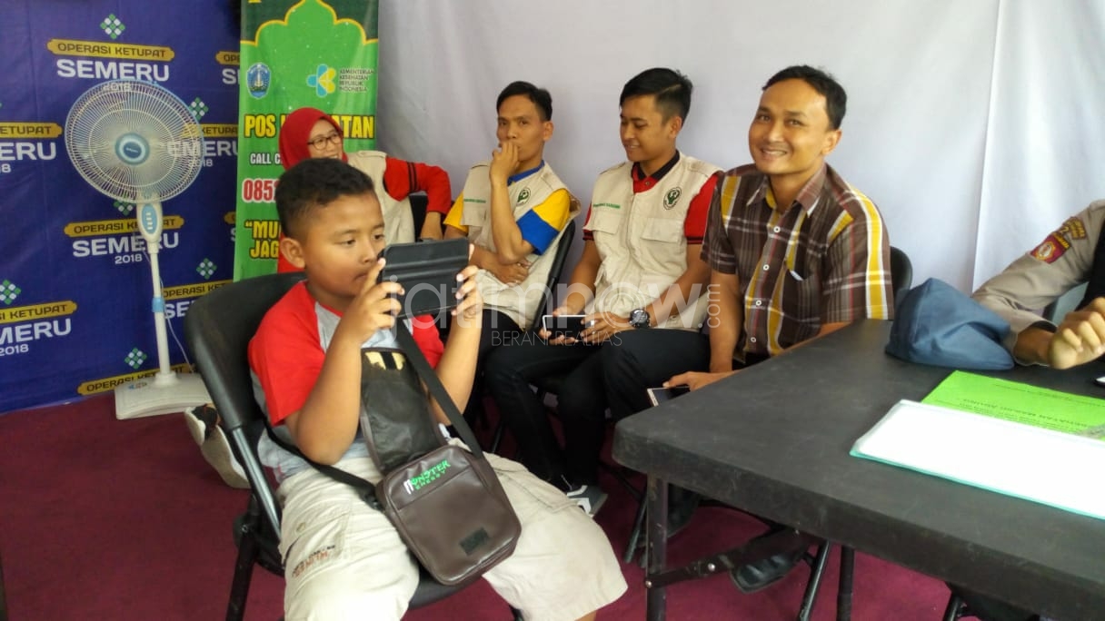 Rangga Berlian Syahputra saat di Pos Polisi./Foto: Mita Kusuma.