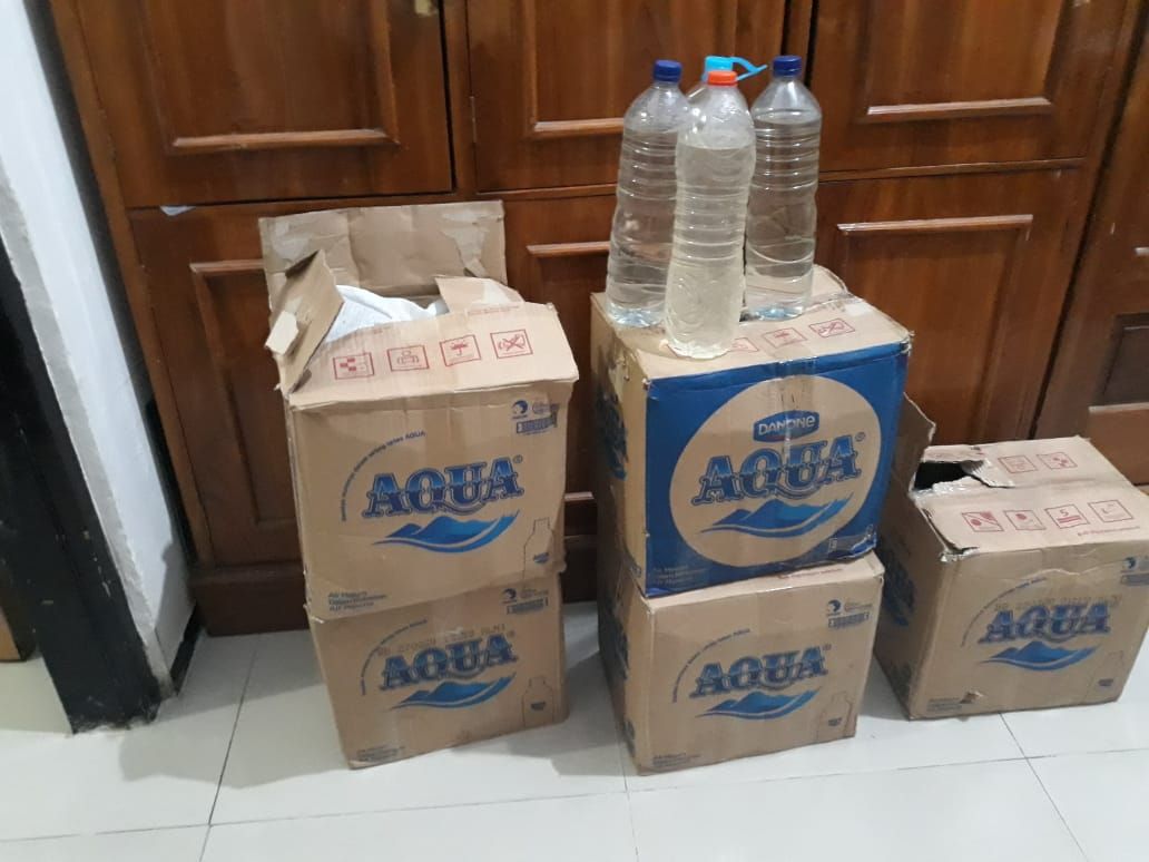 Barang bukti Miras yang disita petugas.