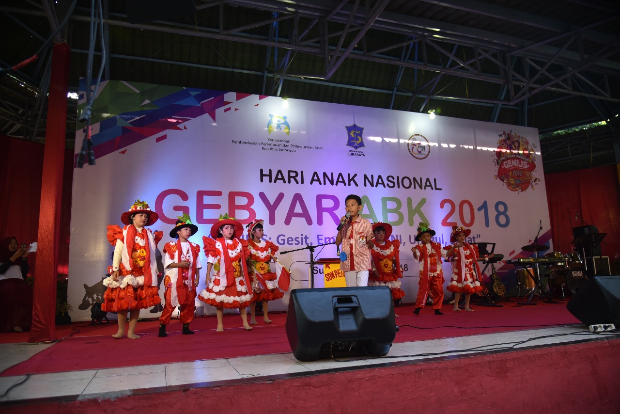 Salah satu karya yang ditampilkan anak berkebutuhan khusus di Surabaya.