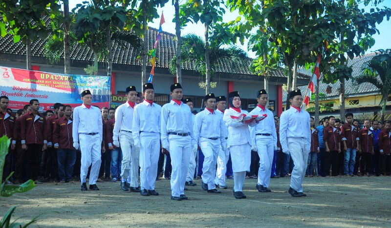 Narapidana Lapas Klas II b Kabupaten Tulungagung saat menjadi paskibra/Foto: Wanda R Putri