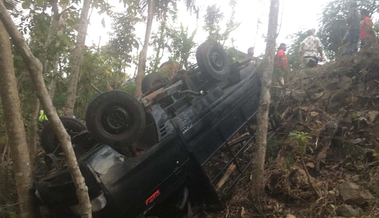 Pikap Angkut Rombongan Pelayat di Ponorogo Jatuh ke Jurang, 1 Tewas