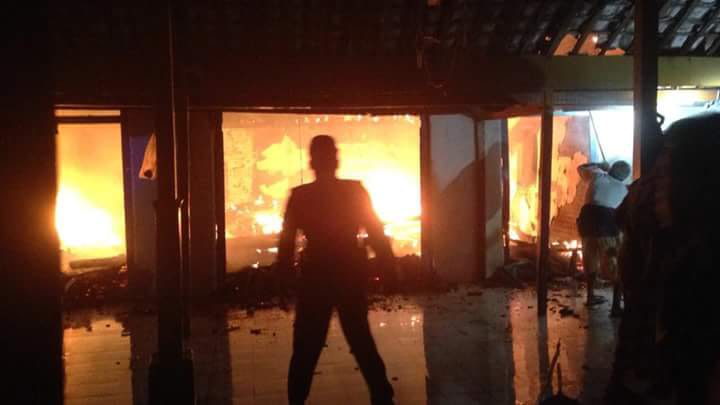 Kebakaran yang terjadi di rumah Sumini