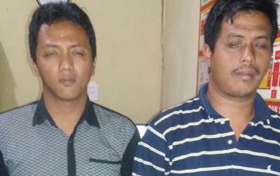 Kedua tersangka Sugeng dan Agung