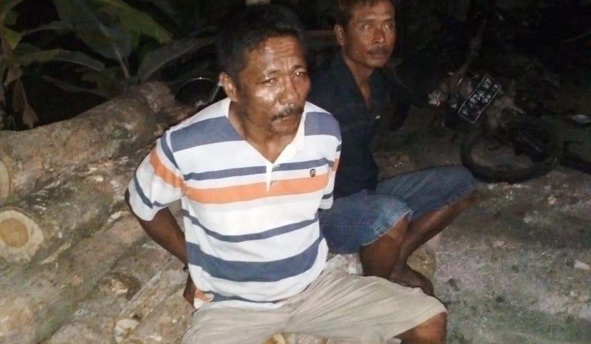 Tersangka pencurian kayu jati