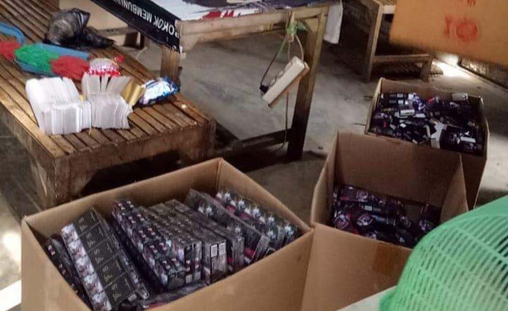 Barang bukti ratusan ribu rokok ilegal yang diamankan/Istimewa 