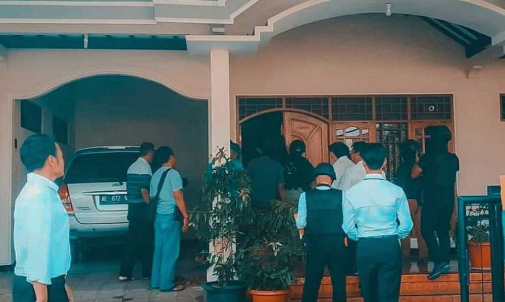 Rumah terduga teroris SA saat penggeledahan