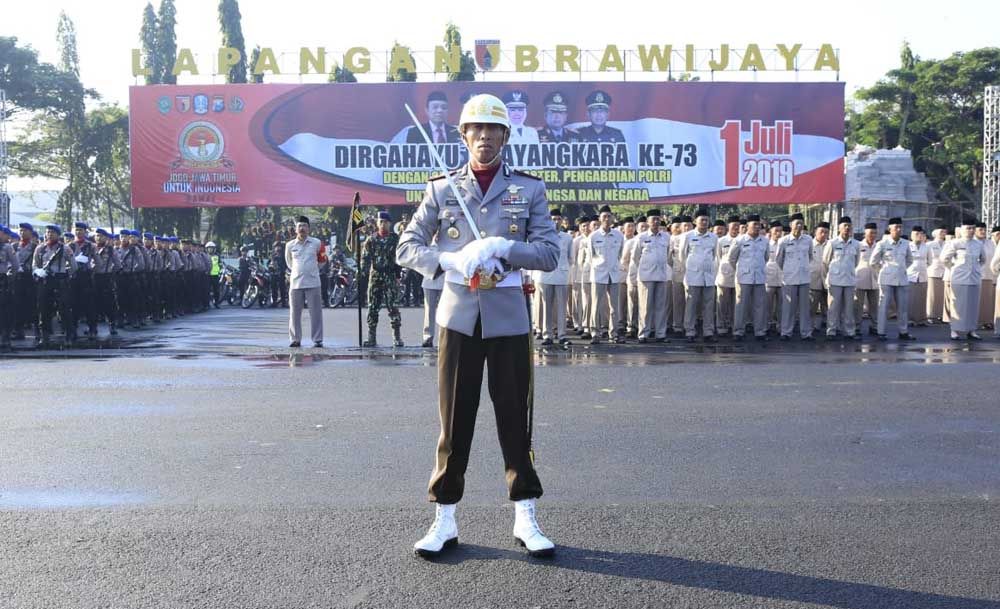 Pelaksanaan Upacara Hari Bhayangkara ke 73 di Kodam V Brawijaya