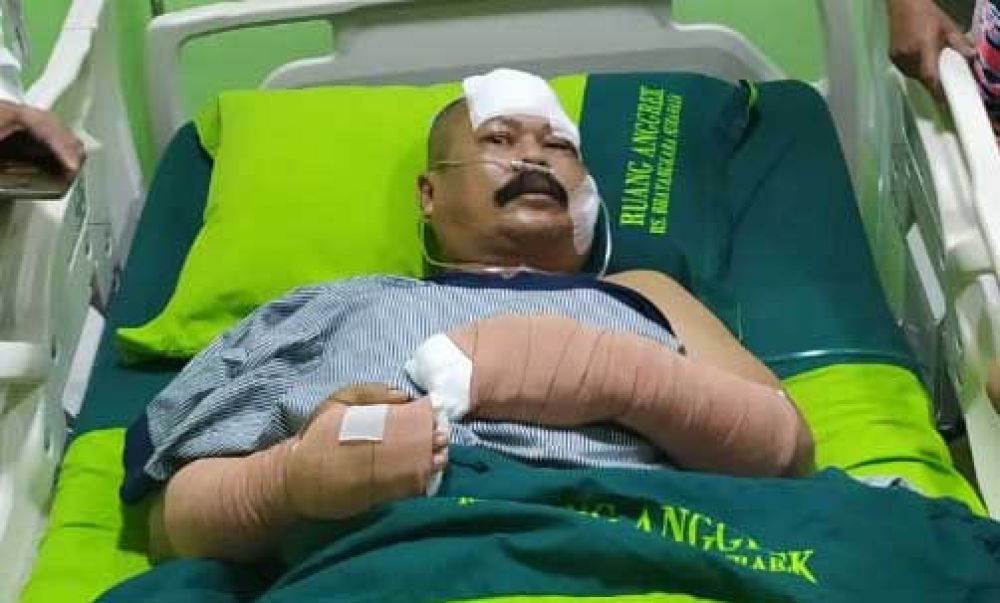  Aiptu Agus Sumarsono menjalani perawatan di RS Bhayangkara