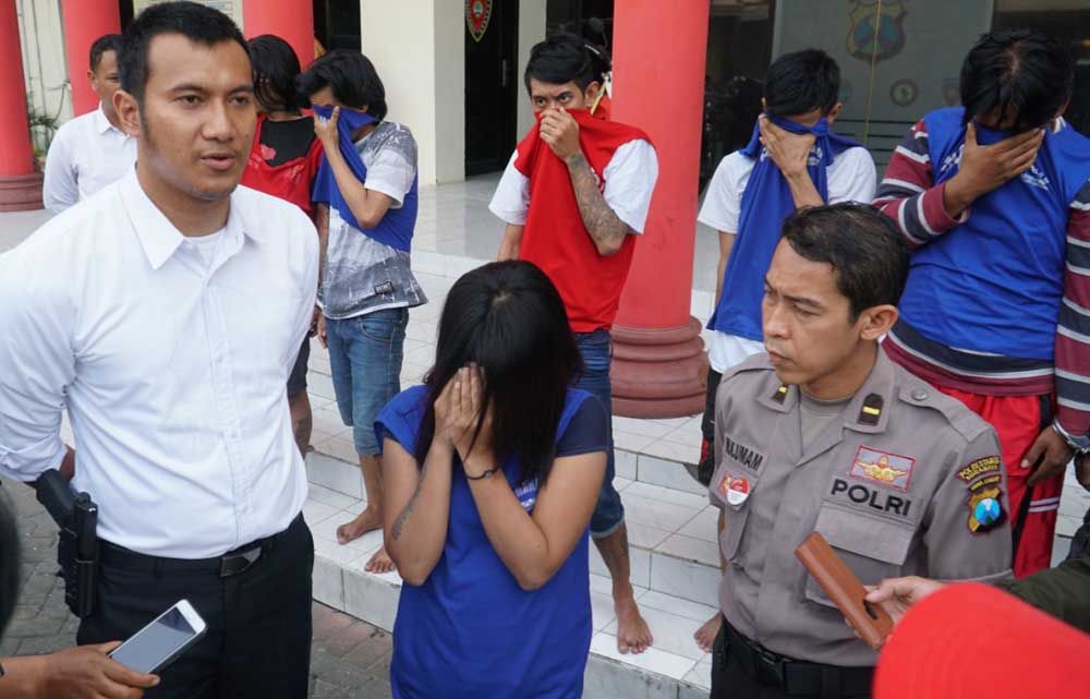EA, pengedar narkoba dan 6 pelaku lainnya ditangkap Polrestabes Surabaya