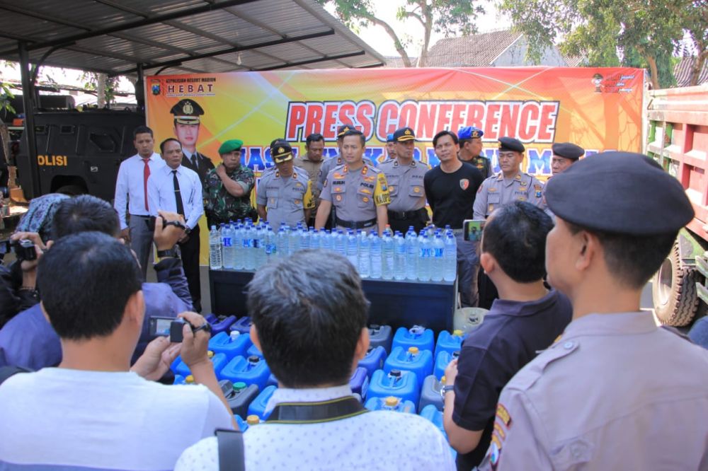 Ribuan liter Ciu Bekonang diamankan Polres Madiun