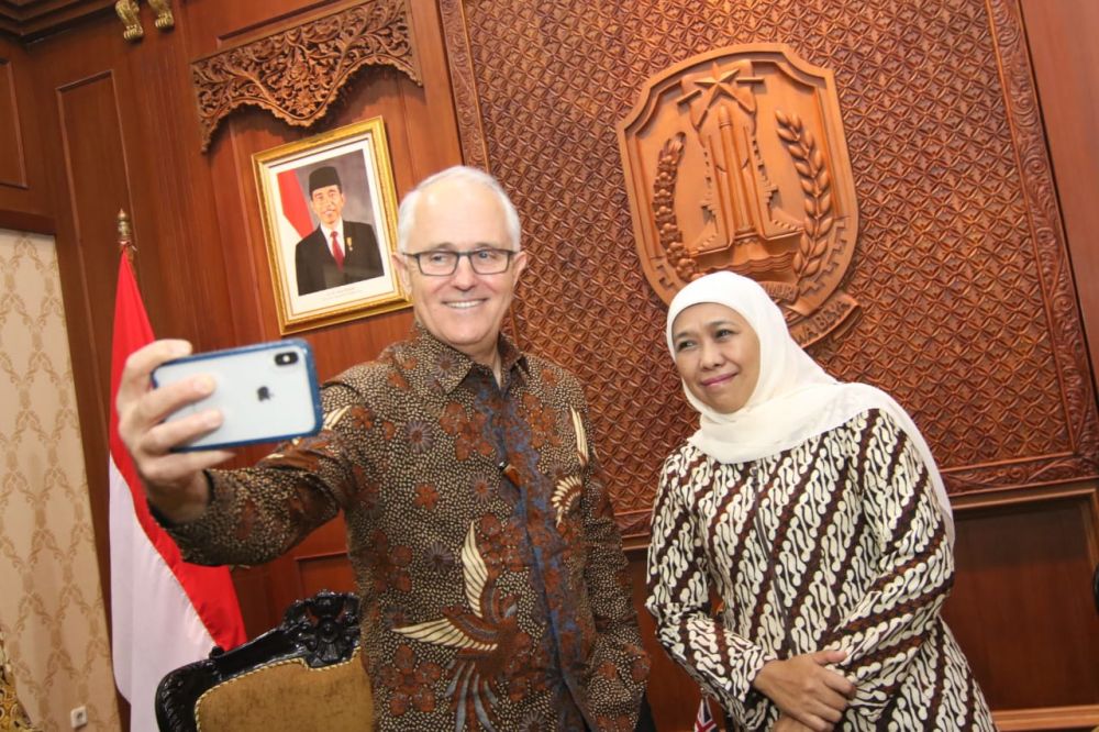 Gubernur Jatim, Khofifah dan Malcolm Turnbull 