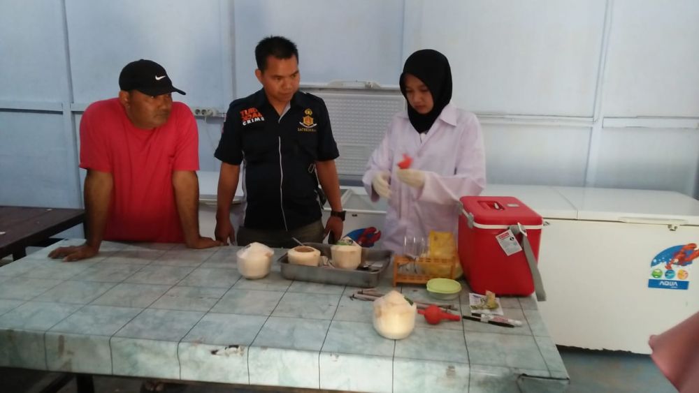 Produk jeli diuji di laboratorium oleh Polres Banyuwangi dan Dinas Kesehatan Banyuwangi