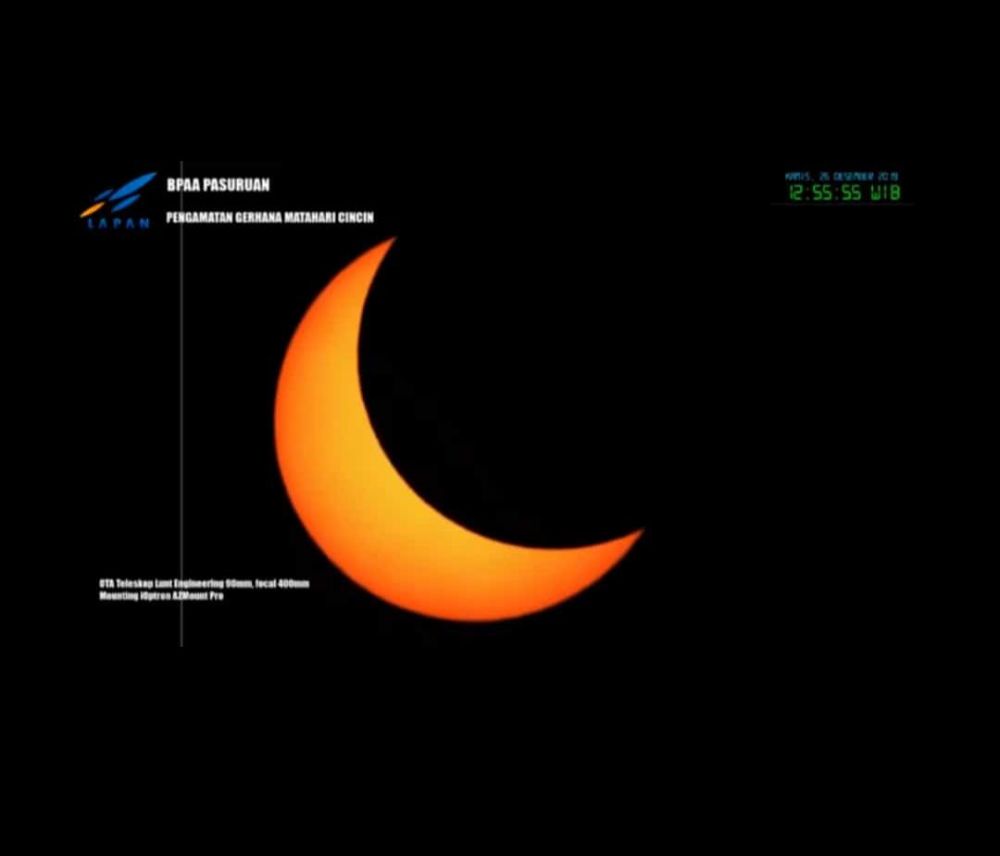 Gerhana matahari cincin yang terlihat di LAPAN