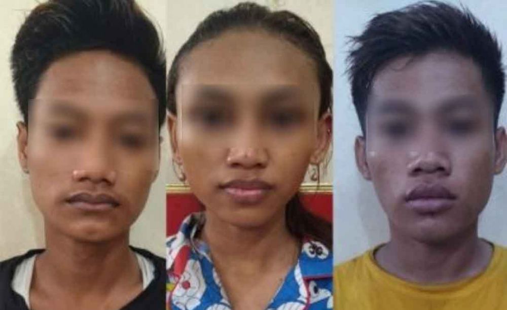 Ketiga tersangka diamankan setelah pesta sabu