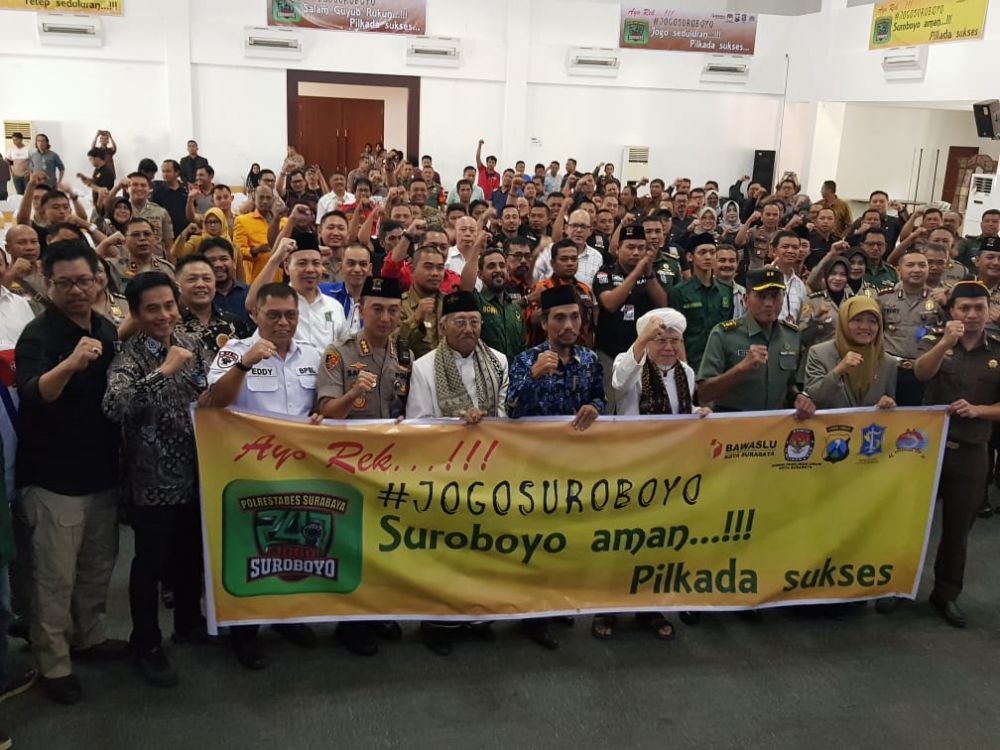 Deklarasi Jogo Suroboyo sambut Pilwali 2020 digelar di Mapolrestabes Surabaya