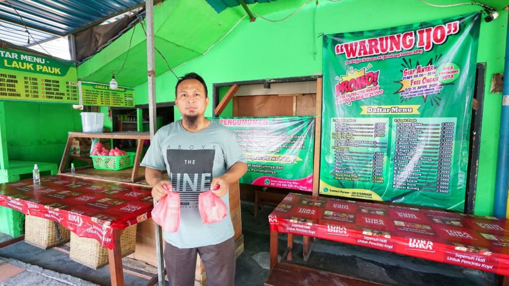 Salah satu pemilik warung di Banyuwangi