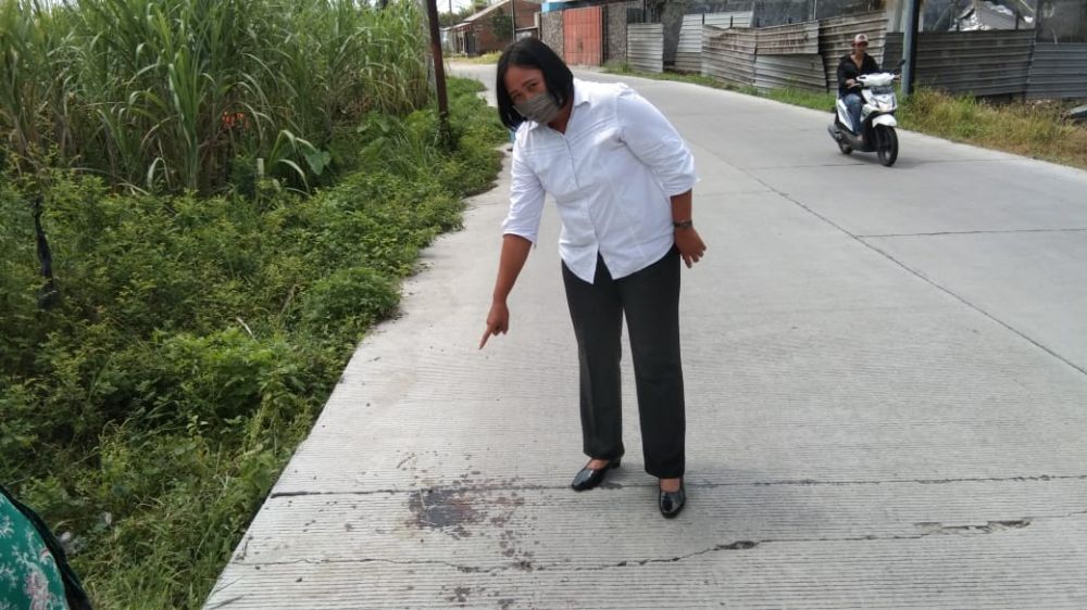 Lokasi pembacokan di Mojokerto