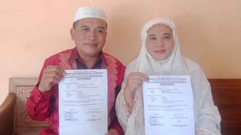 Pasutri positif Covid-19 dari Mojokerto yang dinyatakan sembuh