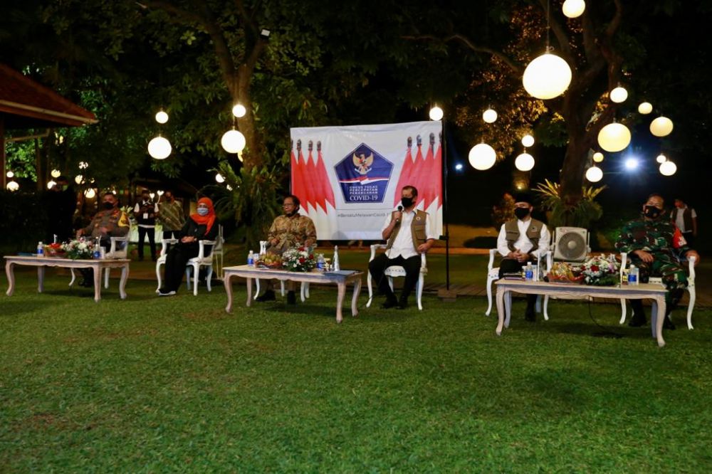 Rakor evaluasi new normal pariwisata se-Indonesia yang digelar dari Pendopo Kabupaten Banyuwangi