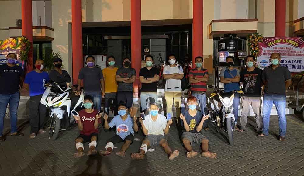 Komplotan spesialis jambret dibekuk Unit Jatanras Polrestabes Surabaya