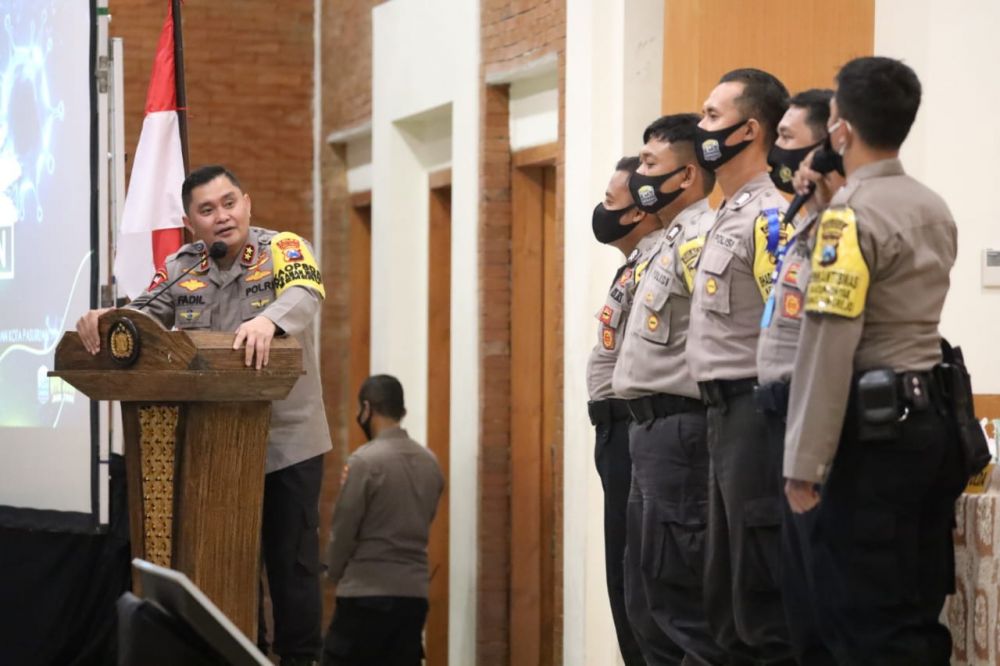 Kapolda Evaluasi Kinerja Penanganan Covid-19 Dua Polres di Pasuruan