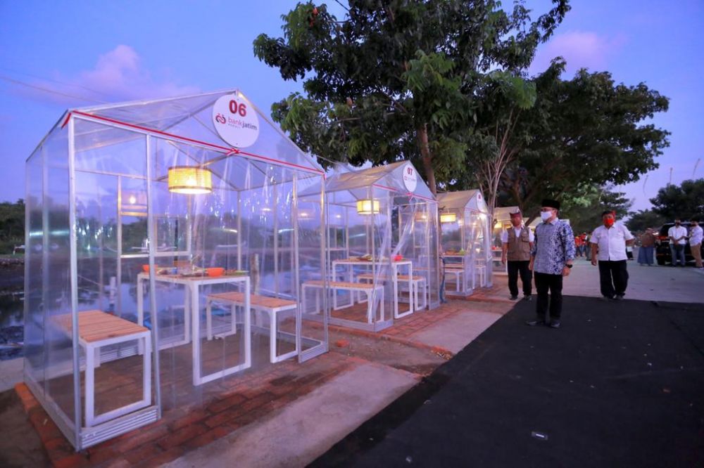 Bupati Anas melihat bilik kuliner steril di Banyuwangi