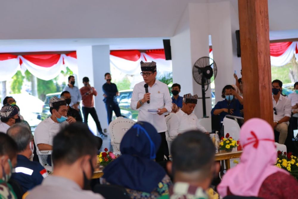 Menteri Pariwisata dan Ekonomi Kreatif, Wishnutama Kusubandio di Banyuwangi