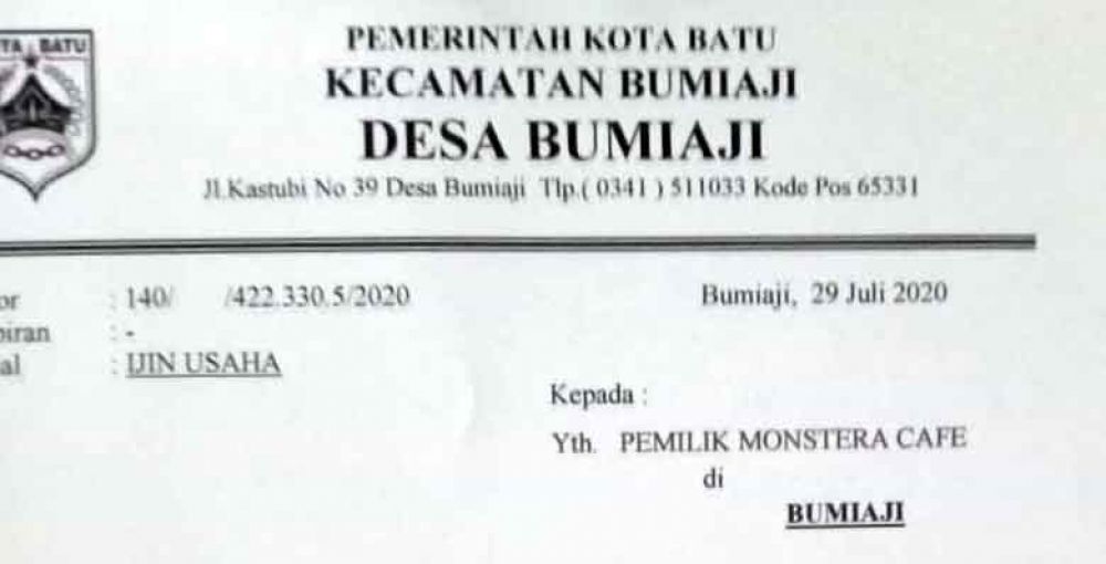 Surat Pemdes Bumiaji