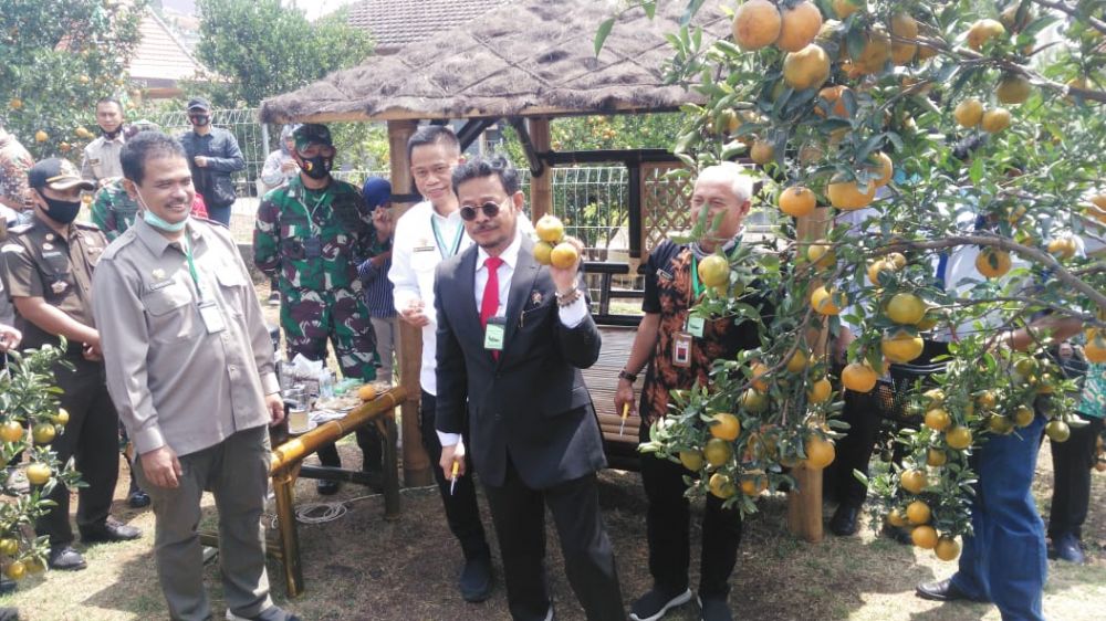 Menteri Pertanian RI Syahrul Yasin Limpo di Balitjestro Batu 