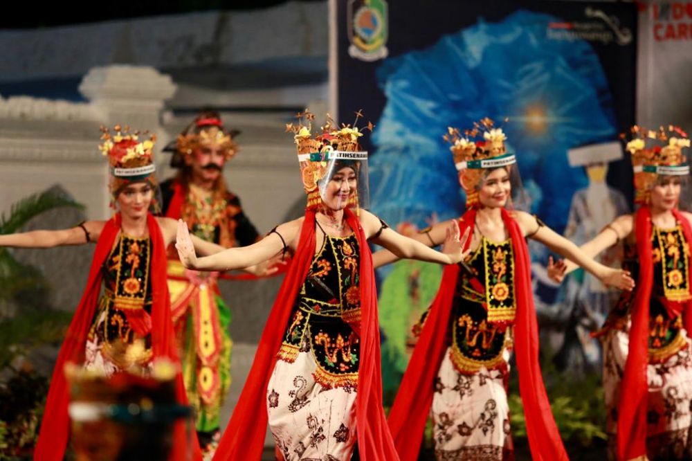 Penerapan protokol kesehata di pertunjukan sendratari di Bnayuwangi