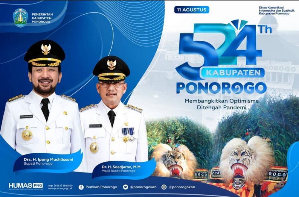 Lima tahun pembangunan di Ponorogo di bawah kepemimpinan Bupati Ipong Muchlissoni dan Wakil Bupati Soedjarno