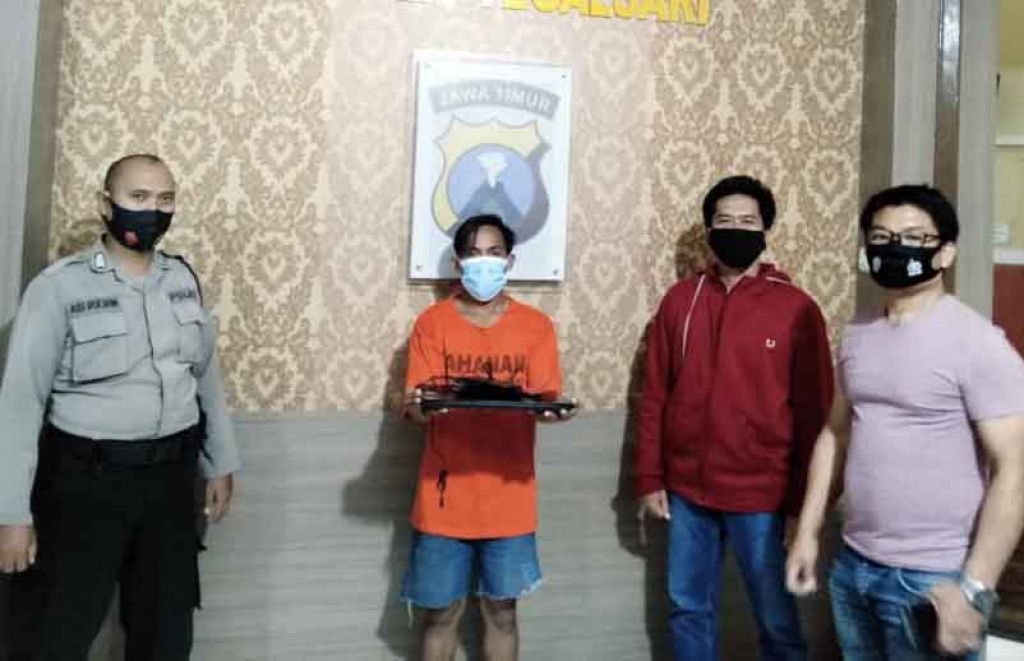 Pencuri laptop yang diamankan Polsek Tegalsari