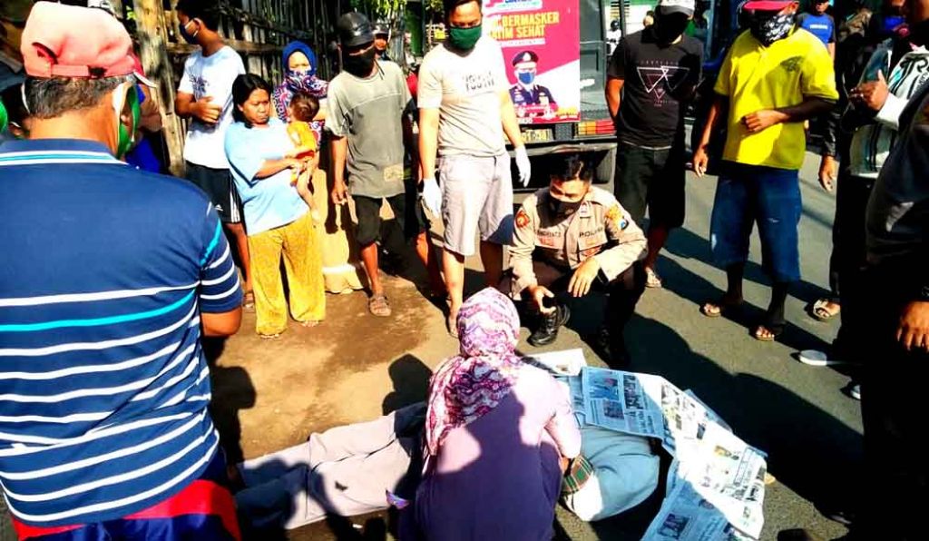 Jenazah sebelum dievakuasi