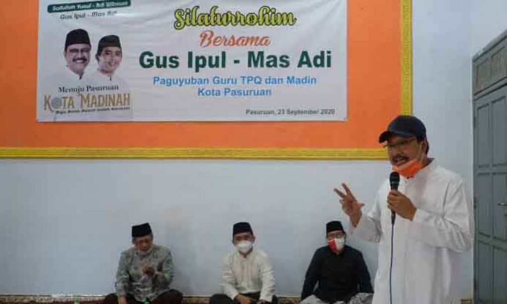Gus Ipul-Adi Janji Tingkatkan Bantuan Guru Madin dan TPQ di Pasuruan