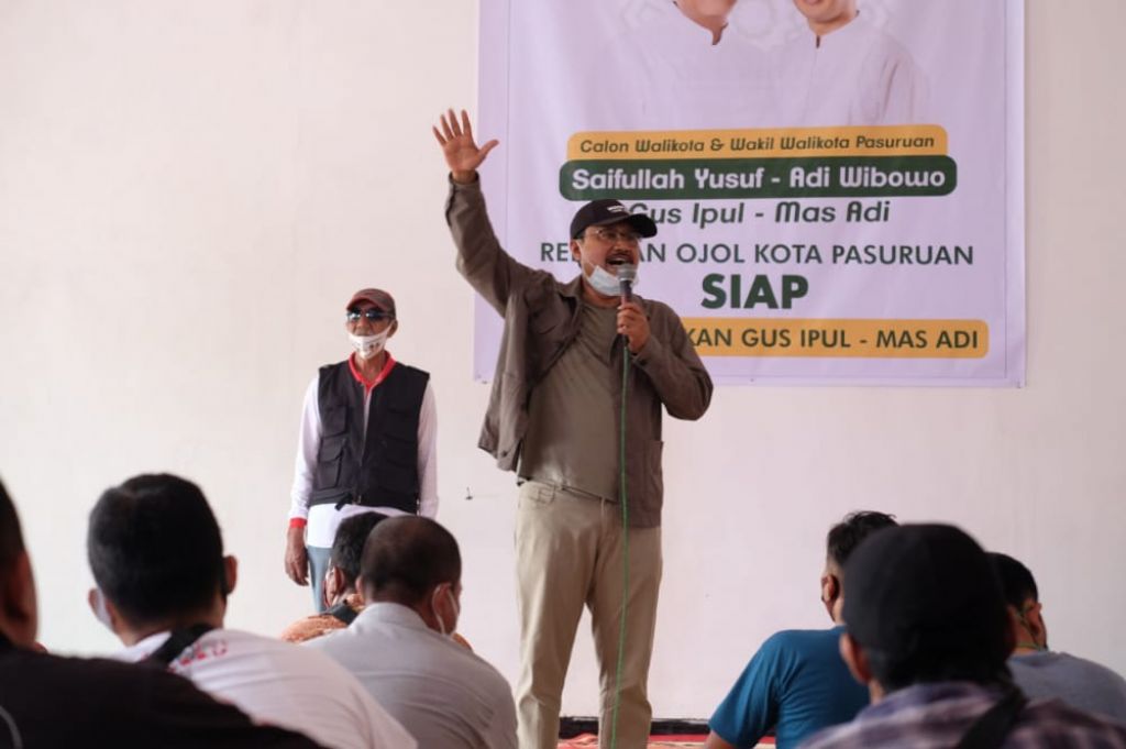 Pertemuan Gus Ipul dan ojek di Kota Pasuruan