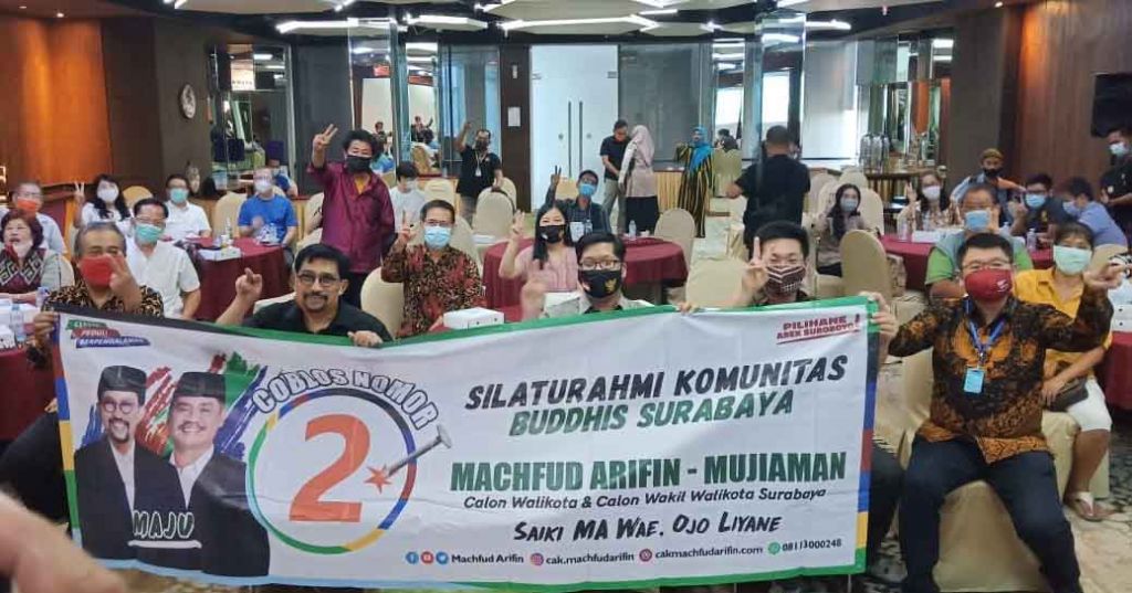 Umat Buddha di Surabaya dukung Machfud Arifin-Mujiaman pimpin Kota Pahlawan