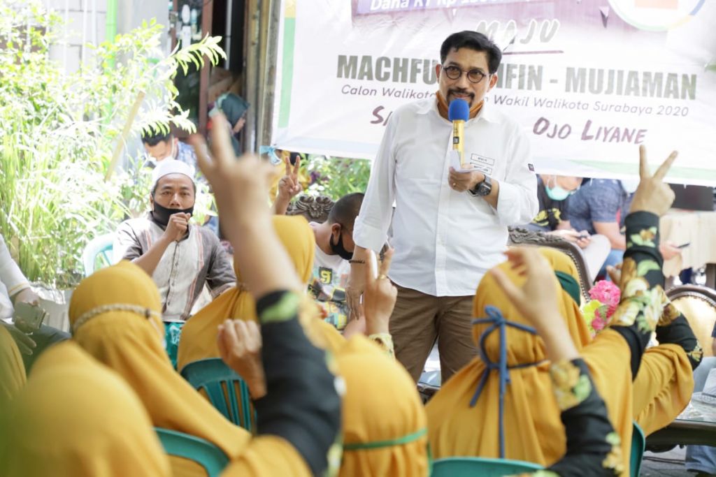 Calon Wali Kota Surabaya, Machfud Arifin sapa warga Demak Jaya