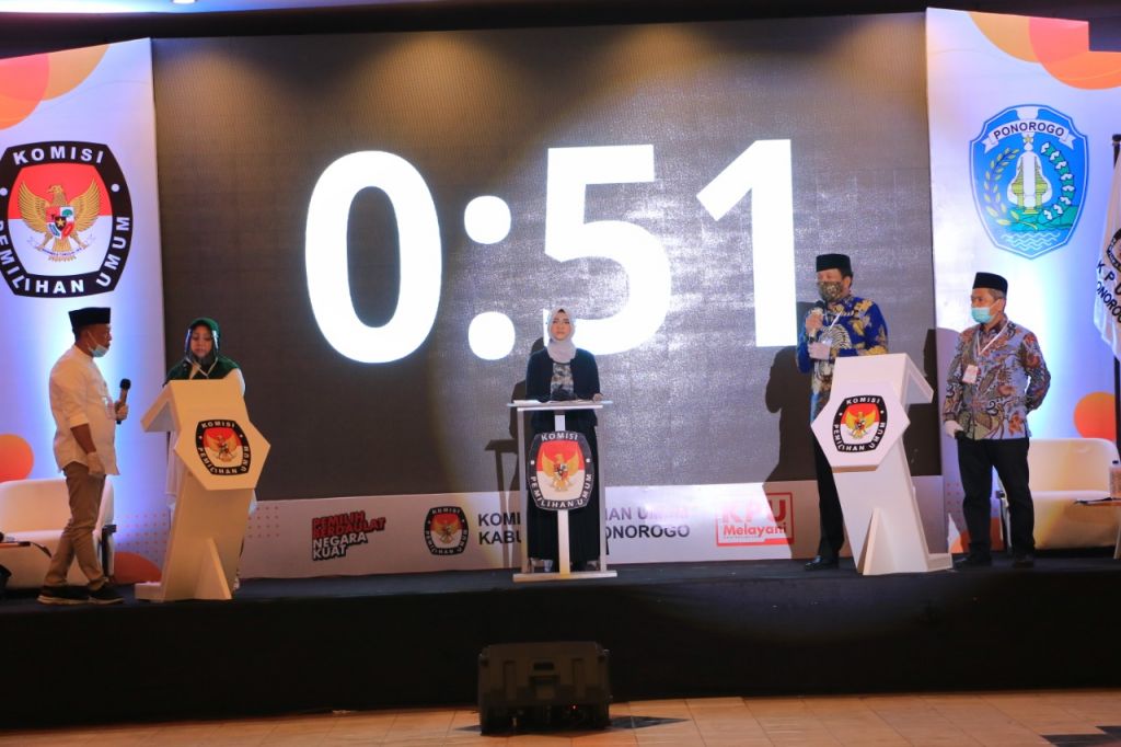 Debat perdana Pilkada Ponorogo 2020 yang digelar KPU setempat
