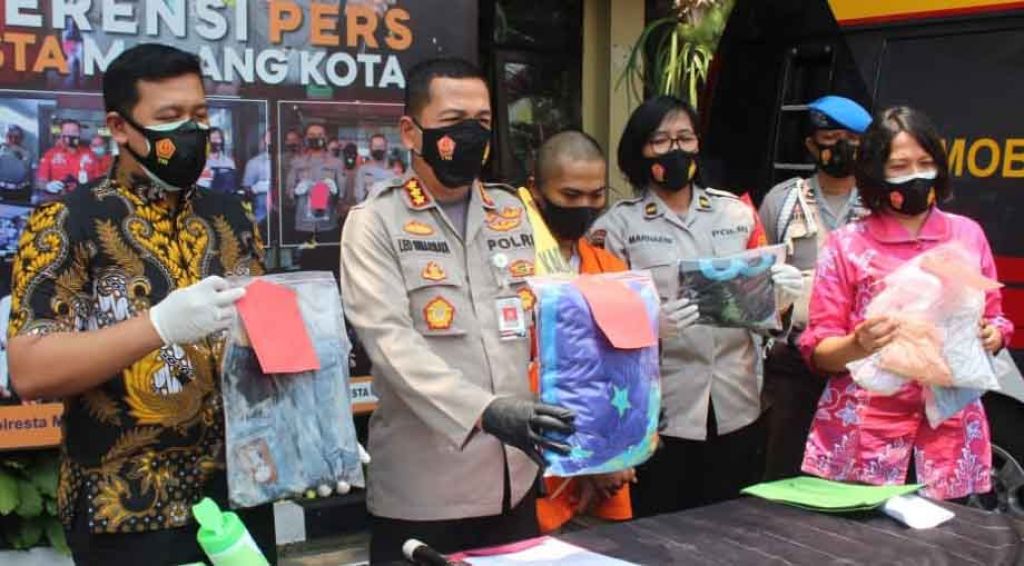 Pelaku diamankan di Polresta Malang Kota