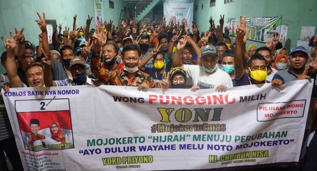 Dukungan dari warga di Kecamatan Pungging Mojokerto