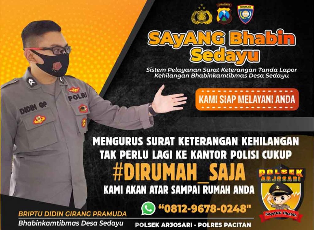 Laporan Kehilangan, Warga Desa di Pacitan Kini Cukup Lewat WhatsApp