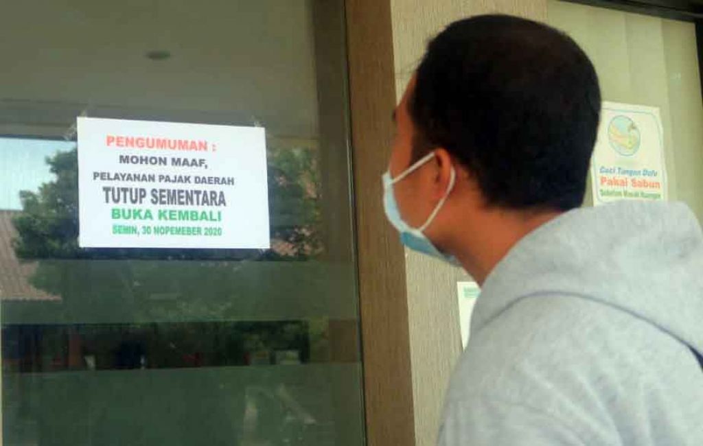 Kantor Pelayanan Pajak Daerah Pemkab Ponorogo lockdown
