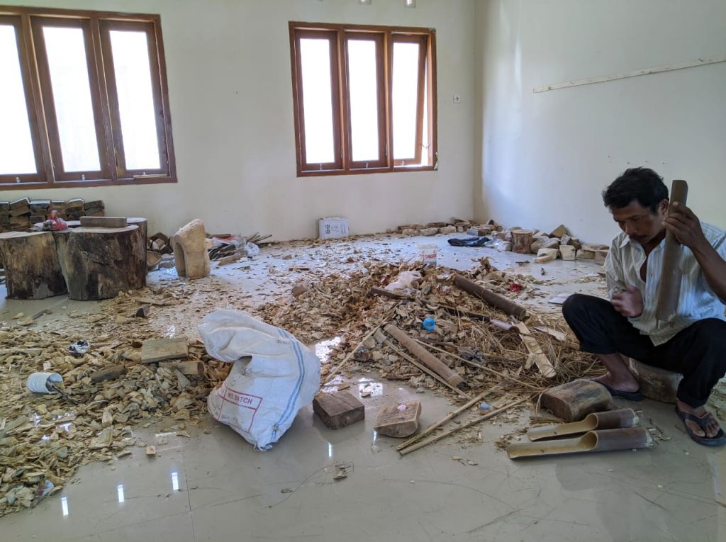 Sentra IKM Tambakbayan, Jalan Trunojoyo, Ponorogo yang dibangun untuk shelter pasien Covid-19