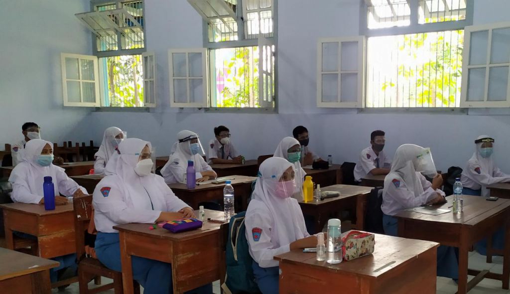 Masuk Zona Kuning, Sekolah di Jombang Gelar Pembelajaran Tatap Muka Terbatas