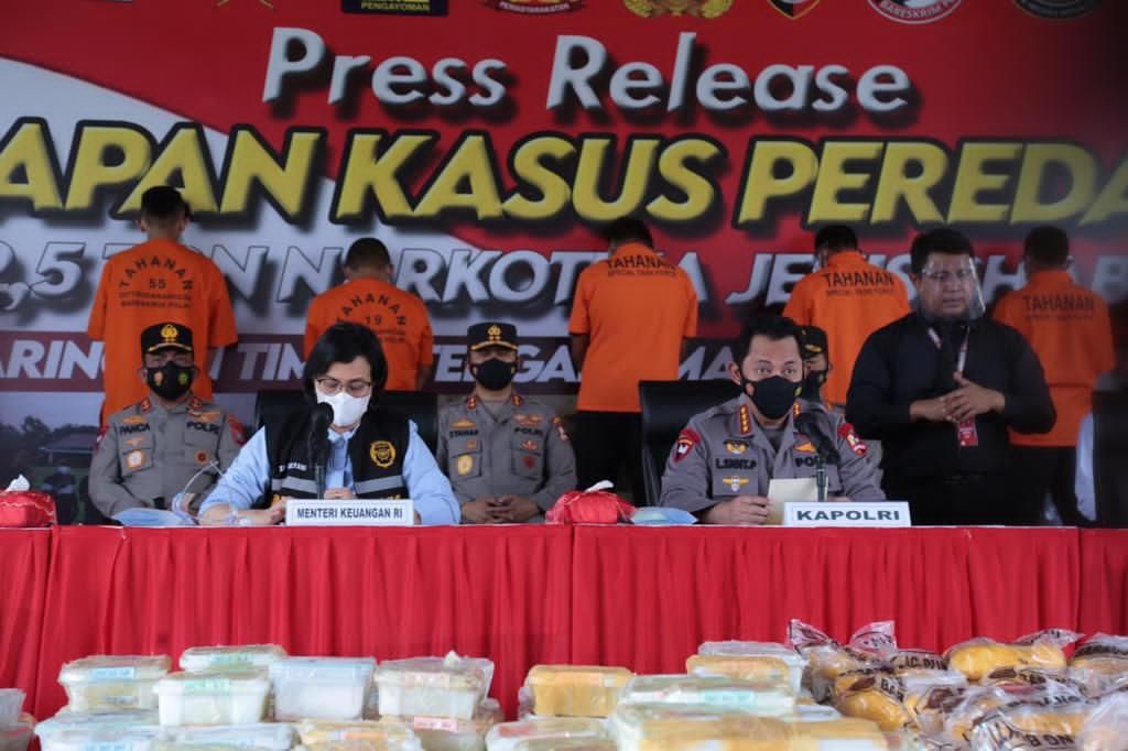 Bongkar Sindikat Narkoba Internasional, Polri Sita 2,5 Ton Sabu