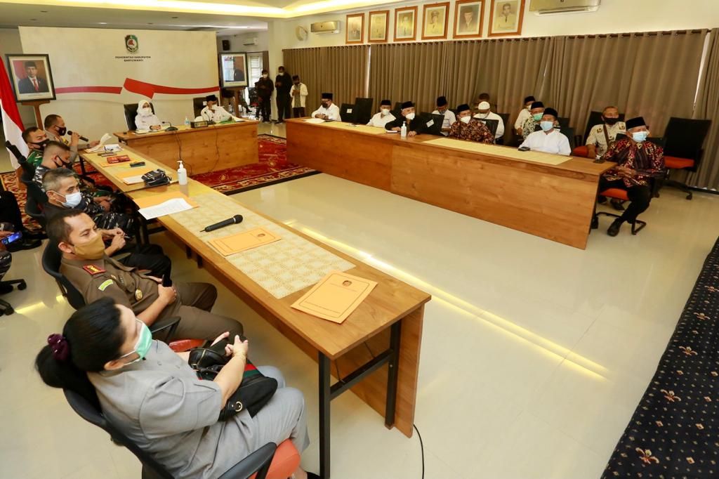 Rakor penyelenggaraan Salat Idul Fitri 1442 H, Senin (10/5/2021)